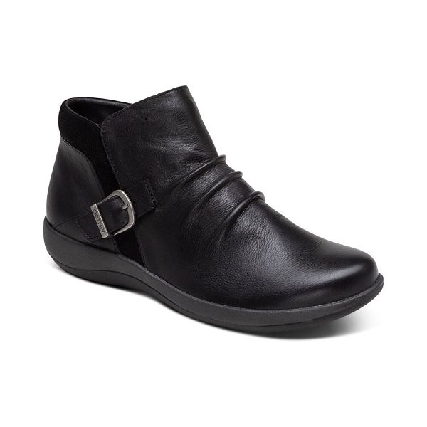 Aetrex Women's Luna Boots - Black | USA BF4Z8BA